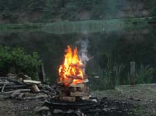 Camp Ottari campfire