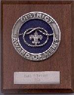 District Award Plaque