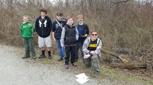 Scouts Participate in a Geocaching hunt along the Hanover Rail Trail