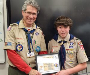 Boden Maus: 2022 Scout-of-the-Year Recipient with Scoutmaster